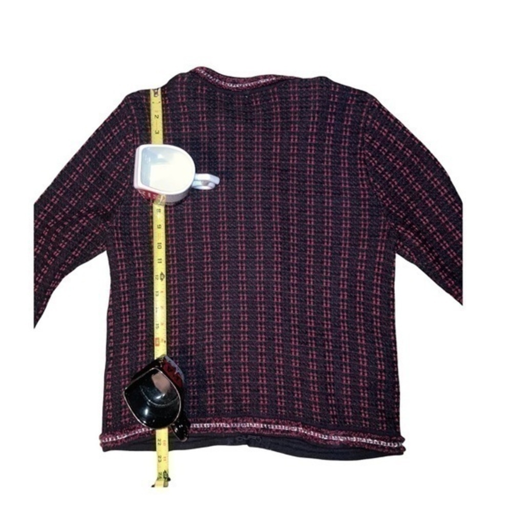 Alice + Olivia Jacket L  Black & Red blazer jacket - Picture 5 of 6